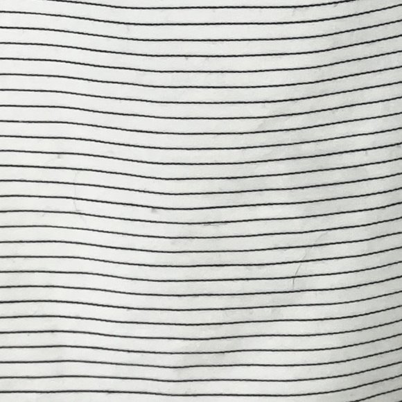 & Other Stories Gray & White Mini Stripe Cotton V-Neck Kimono Sleeve Top… - Picture 6 of 13
